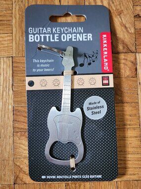 Kikkerland Guitar Keychain Bottle Opener